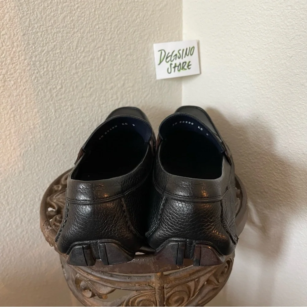 Salvatore Ferragamo Grand Prix Pebbled Leather Driver Loafer